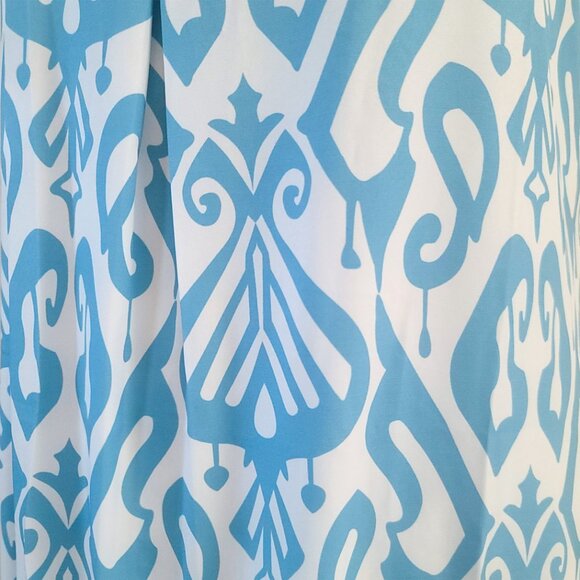 Made with Love NWT V-Neck Maxi Dress Cool Blue and White Design Cover Up… - Picture 12 of 12